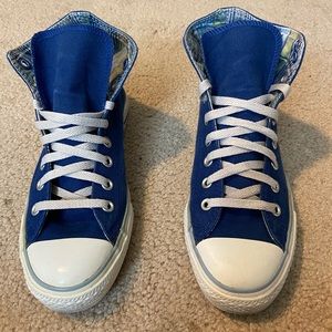 Royal blue All-star high tops. LIKE NEW.